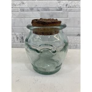 Vintage Ben Rickert Collectible Heavy Glass Jar, Vase, Pot - MADE IN SPAIN